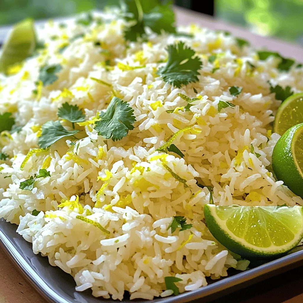 Coconut Lime Rice Flavorful and Easy Side Dish