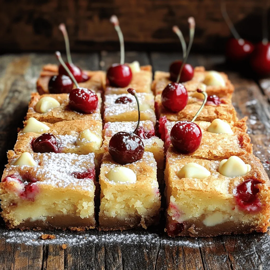 Cherry White Chocolate Blondies Deliciously Irresistible Treat