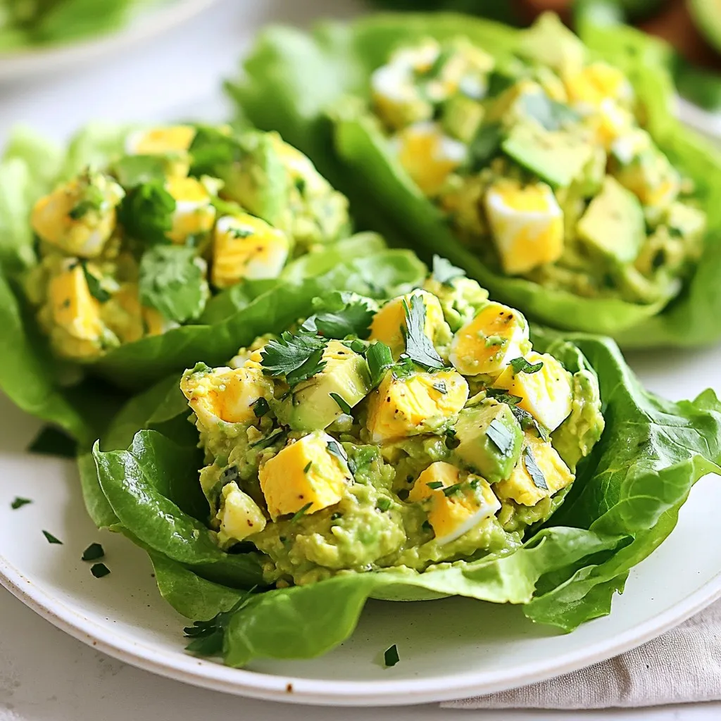 Avocado Egg Salad Lettuce Wraps Fresh and Flavorful