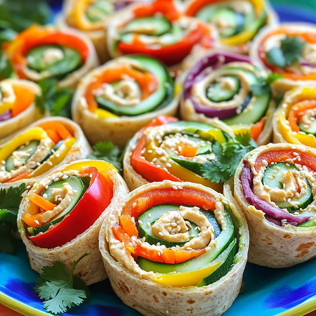 Rainbow Veggie Pinwheels Colorful and Crunchy Snack