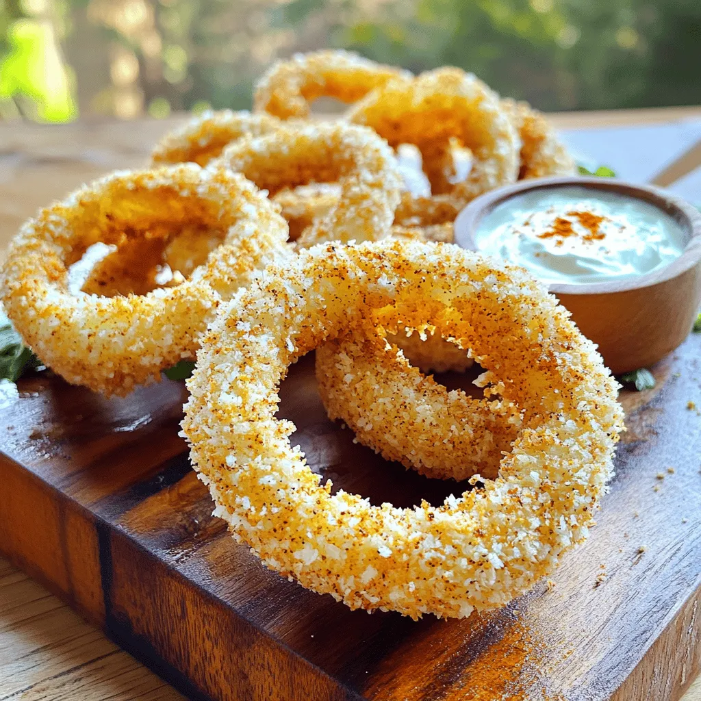 Crispy Air Fryer Onion Rings with Ranch Dip Recipe