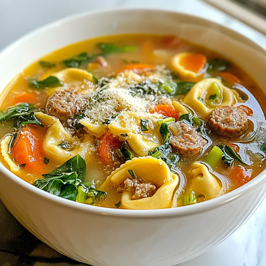 Sausage Tortellini Soup Warm and Cozy Delight