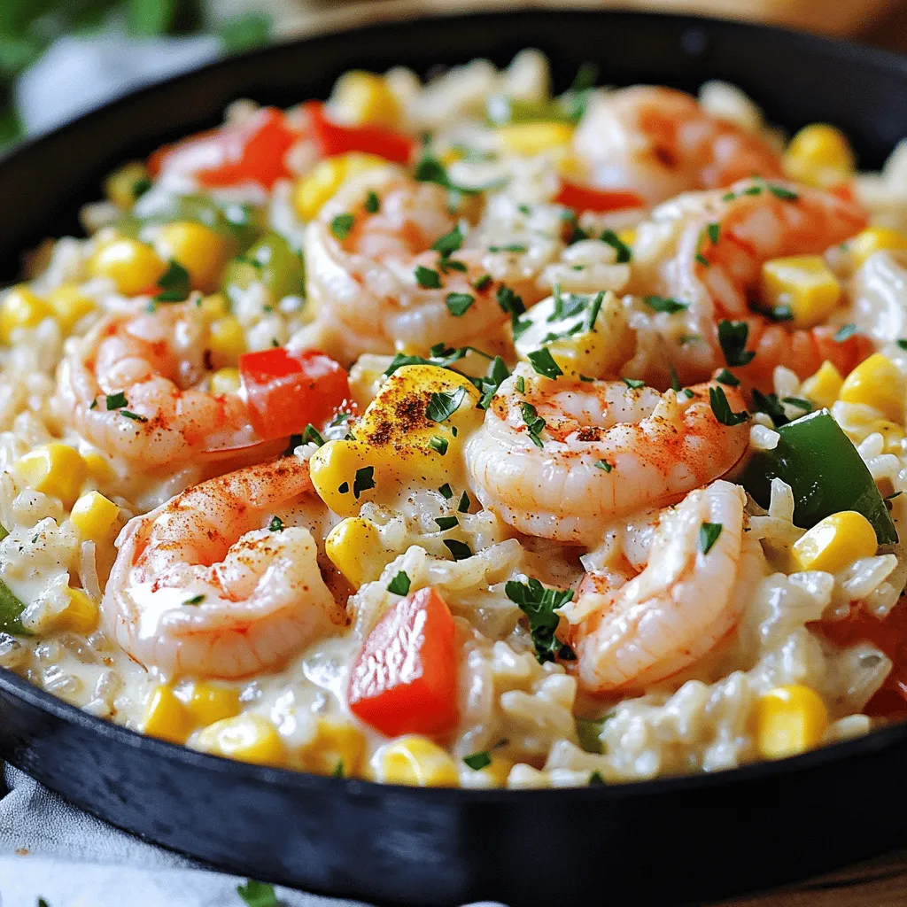 Creamy Cajun Shrimp Rice Skillet Flavor-Packed Dinner