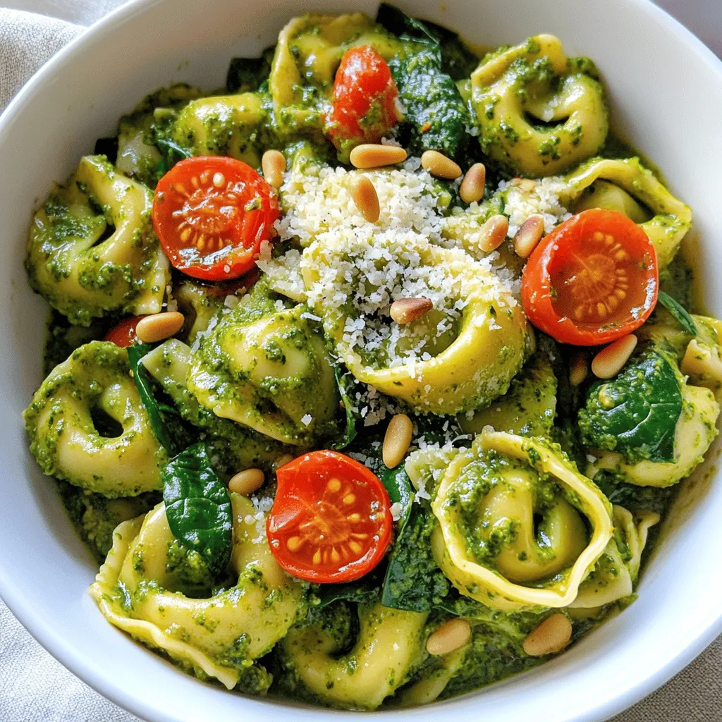 Creamy Pesto Tortellini Flavorful Dinner Delight