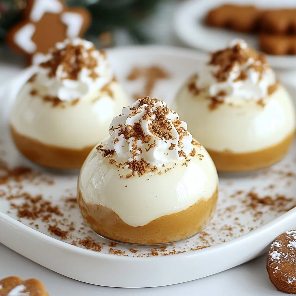 Gingerbread Latte Mousse Domes Delightful Dessert Treat