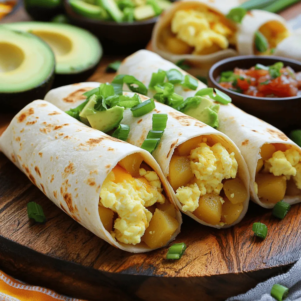 Savory Breakfast Burritos with Potatoes and Eggs