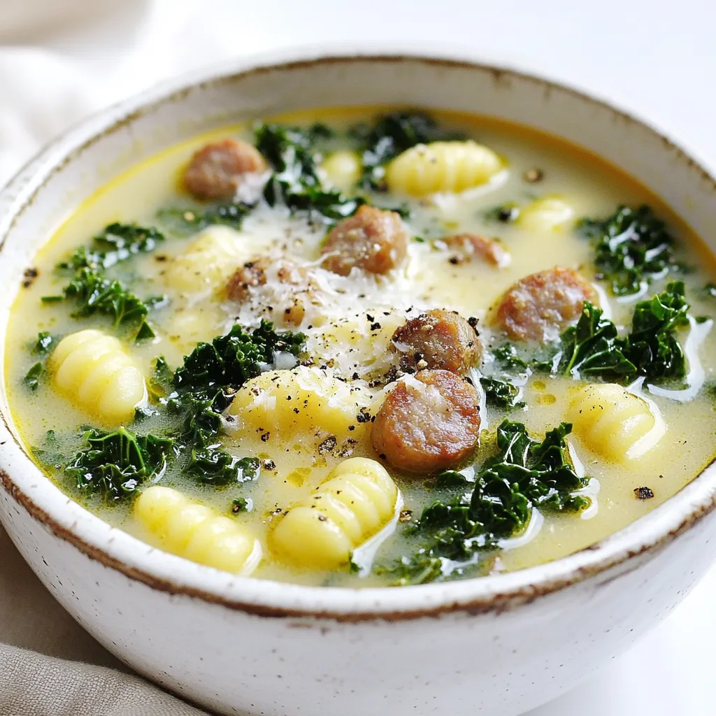 Satisfying Sausage Kale Gnocchi Soup Recipe