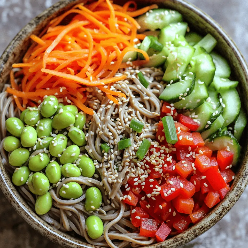 Sesame Ginger Soba Noodle Salad Fresh and Crunchy Bowl