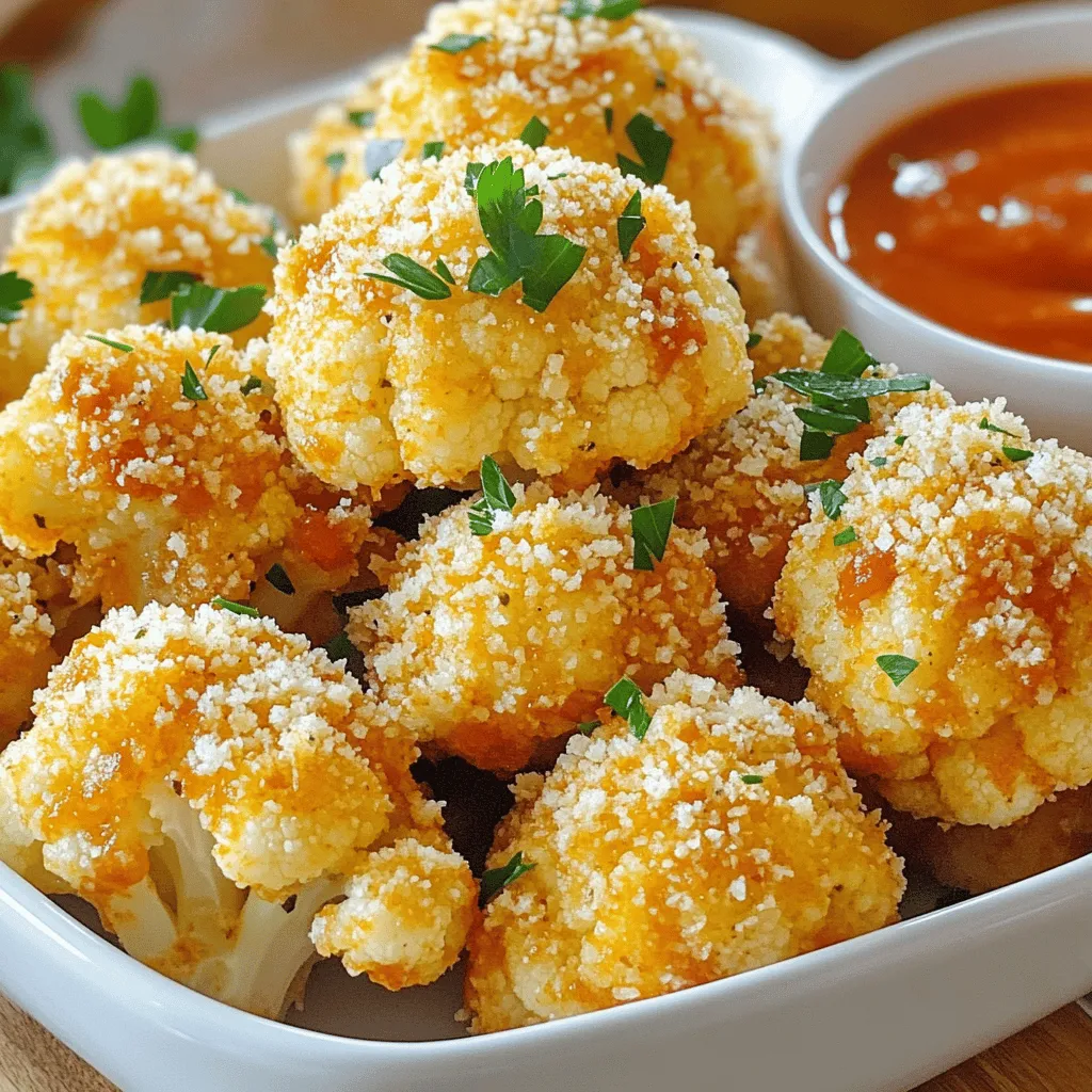 Crispy Garlic Parmesan Cauliflower Bites Delight