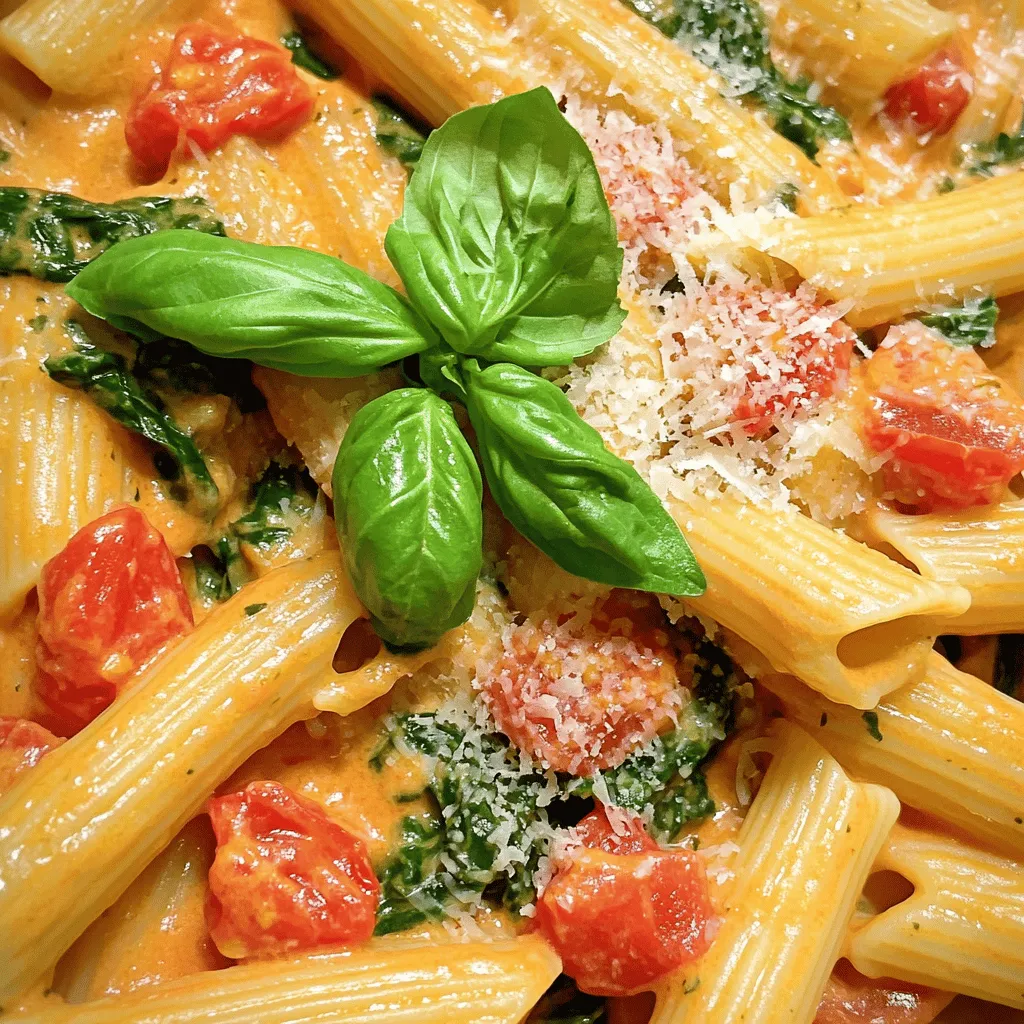 Creamy Tomato Spinach Pasta Simple and Tasty Recipe