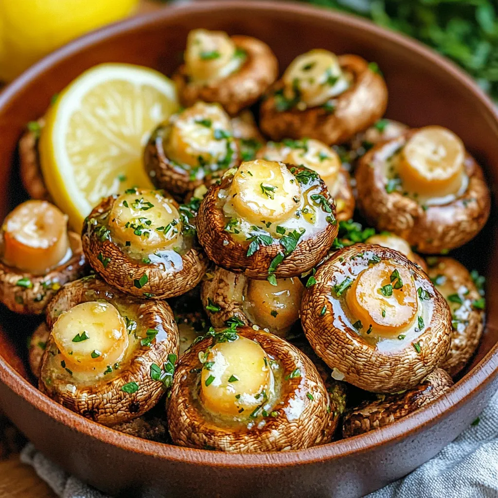 Air Fryer Garlic Butter Mushrooms Tasty Side Dish