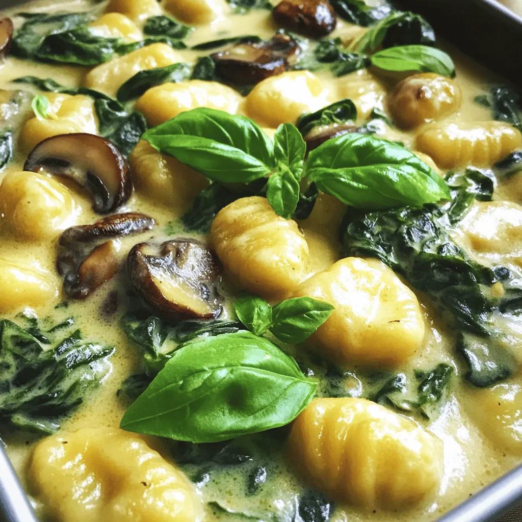 Spinach Mushroom Gnocchi Simple and Delicious Recipe