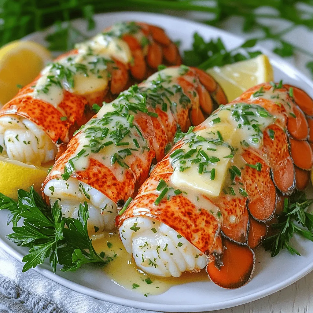 Here’s what you need to make lobster tails with garlic herb butter sauce: