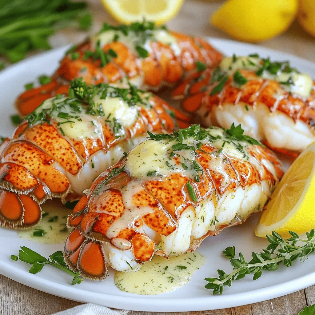 Lobster Tails with Garlic Herb Butter Sauce Delight
