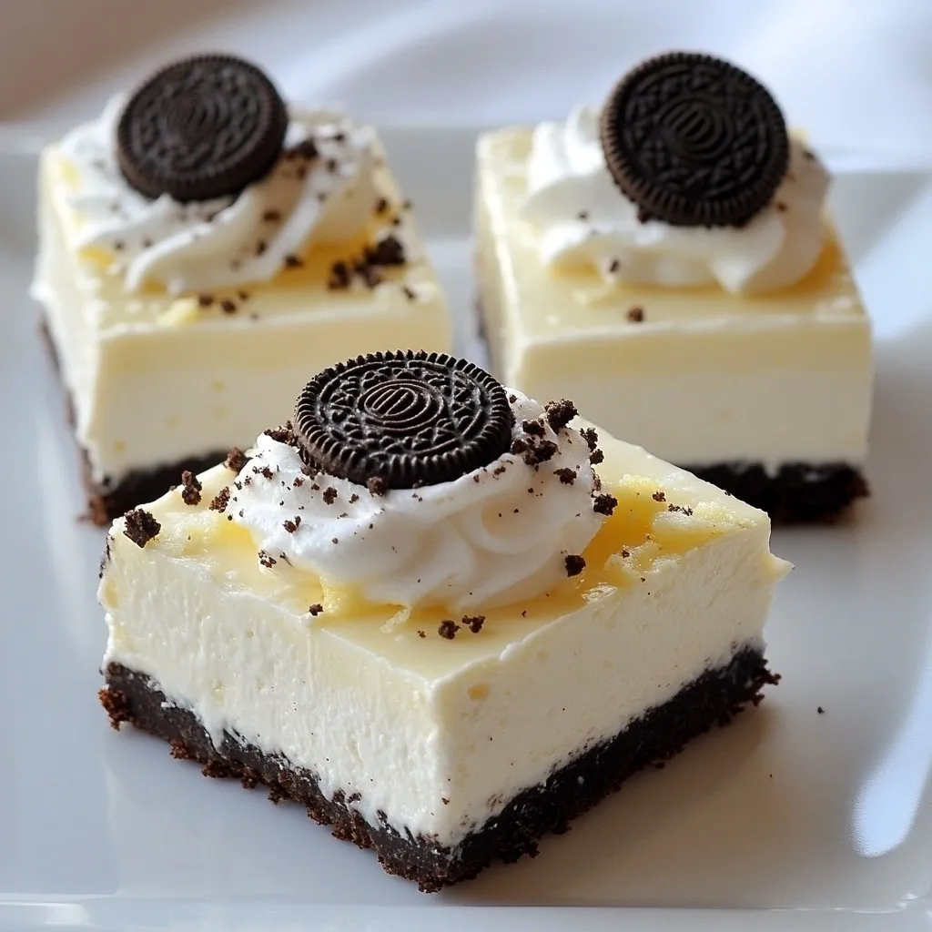 No-Bake Oreo Cheesecake Bars Delightful and Simple
