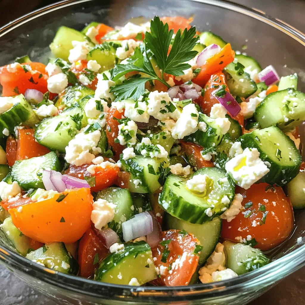 Cucumber Tomato Feta Salad Fresh and Flavorful Meal