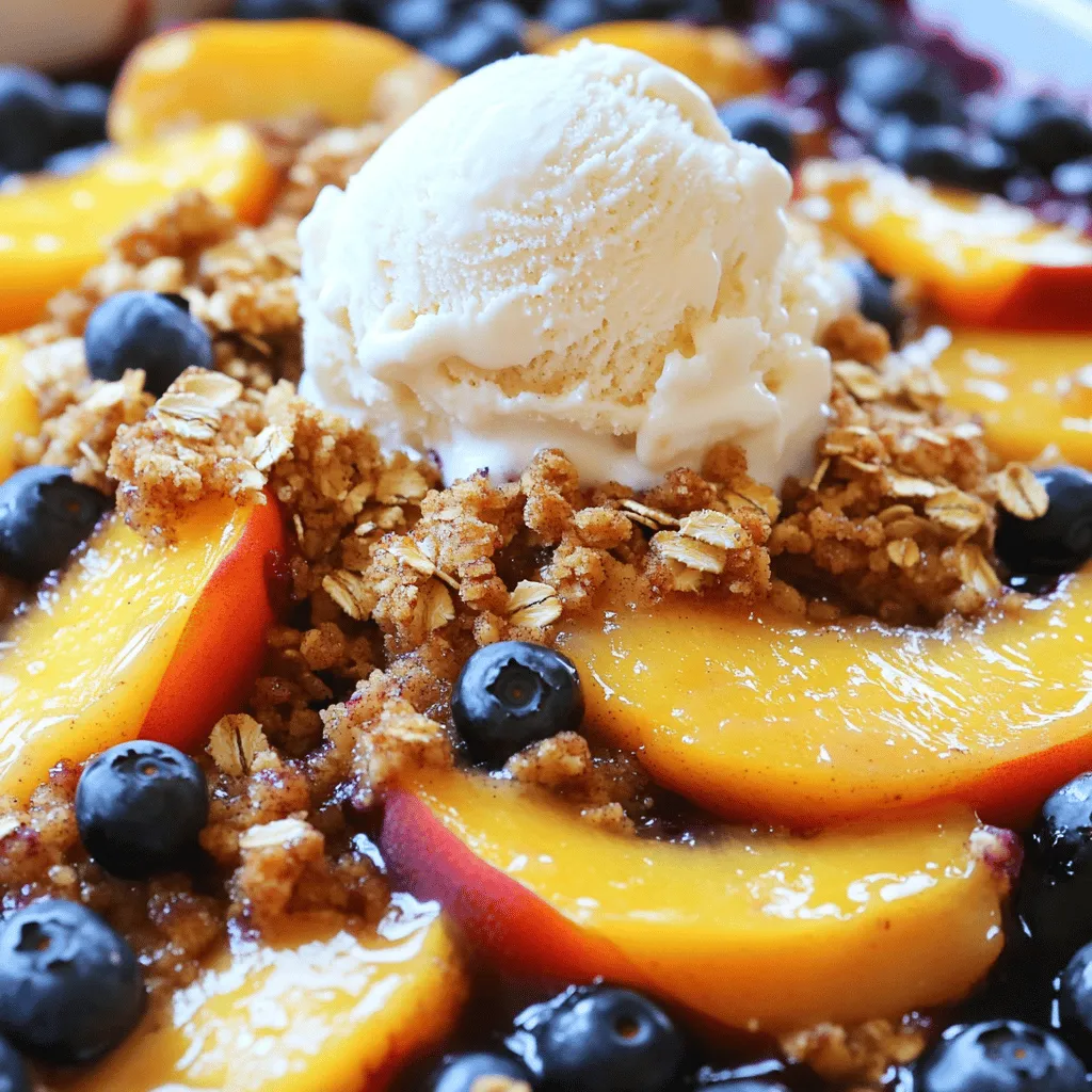 Peach and Blueberry Crisp Flavorful Summer Delight