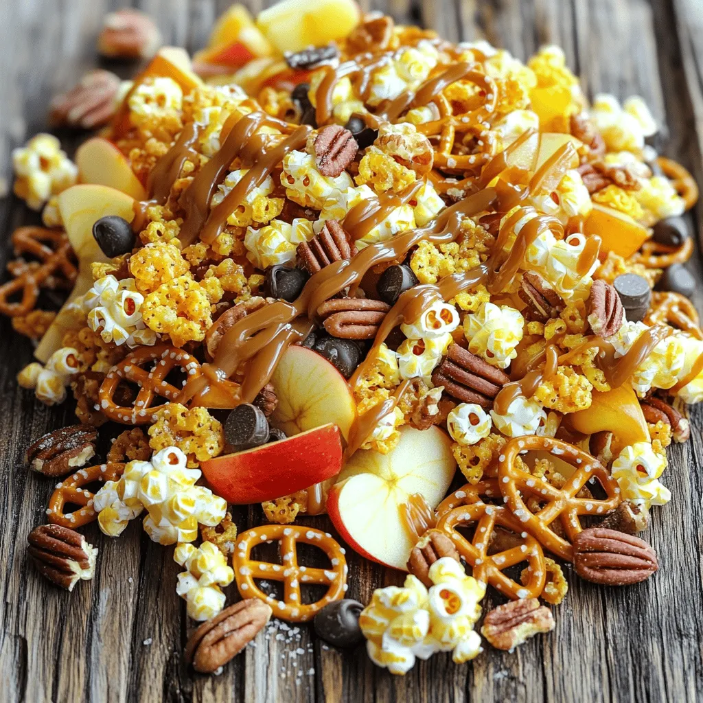 Caramel Apple Snack Mix Sweet and Crunchy Treat