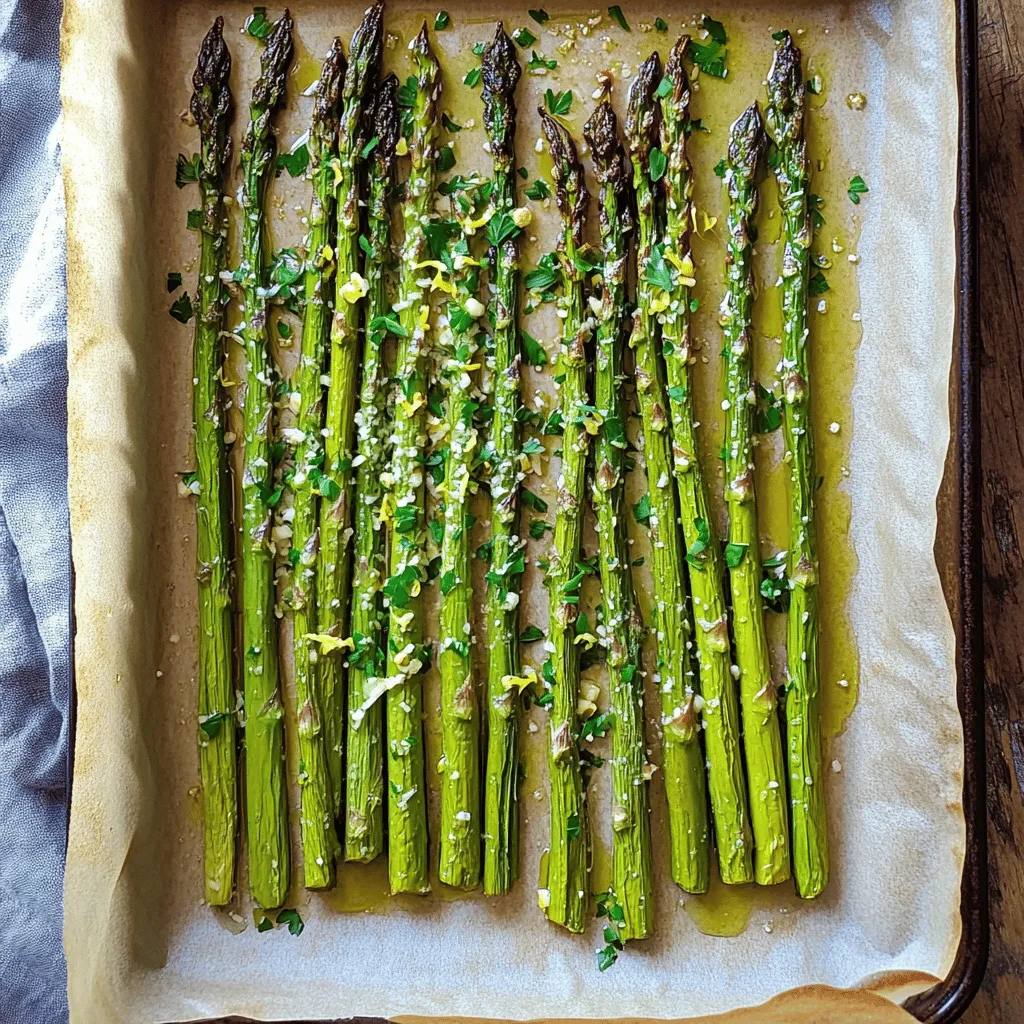 Garlic Parmesan Roasted Asparagus Savory Side Dish