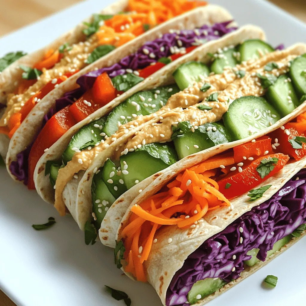 Rainbow Veggie Wraps Fresh and Flavorful Delight