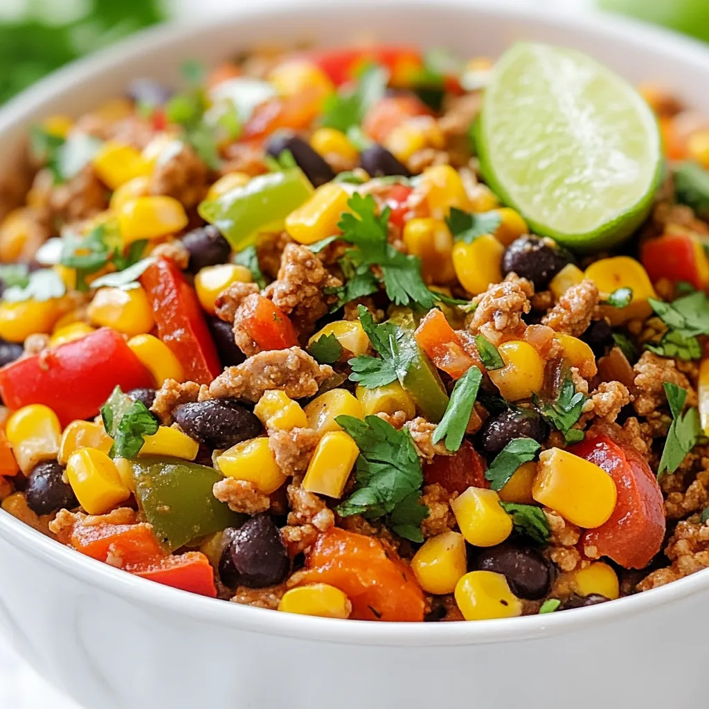 Ground Turkey Pepper Skillet Quick and Tasty Meal