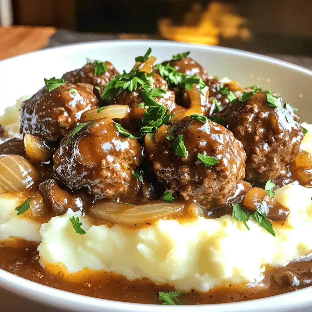 Slow Cooker Salisbury Steak Meatballs Easy Recipe