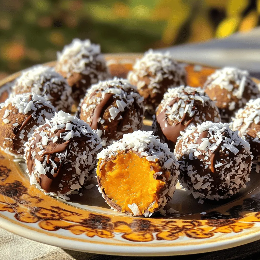 No-Bake Chocolate Coconut Pumpkin Truffles Delight
