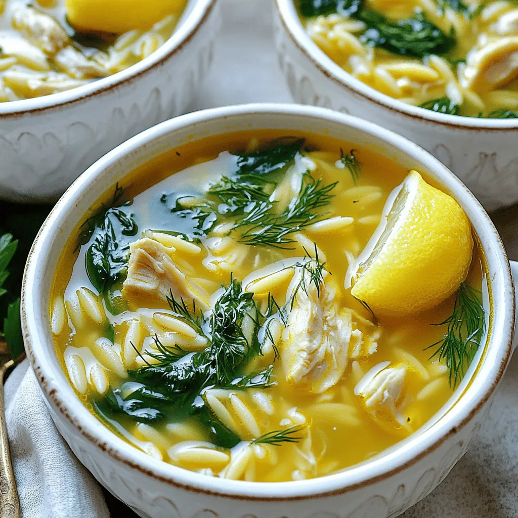 Greek Lemon Chicken Soup Avgolemono Nourishing Dish