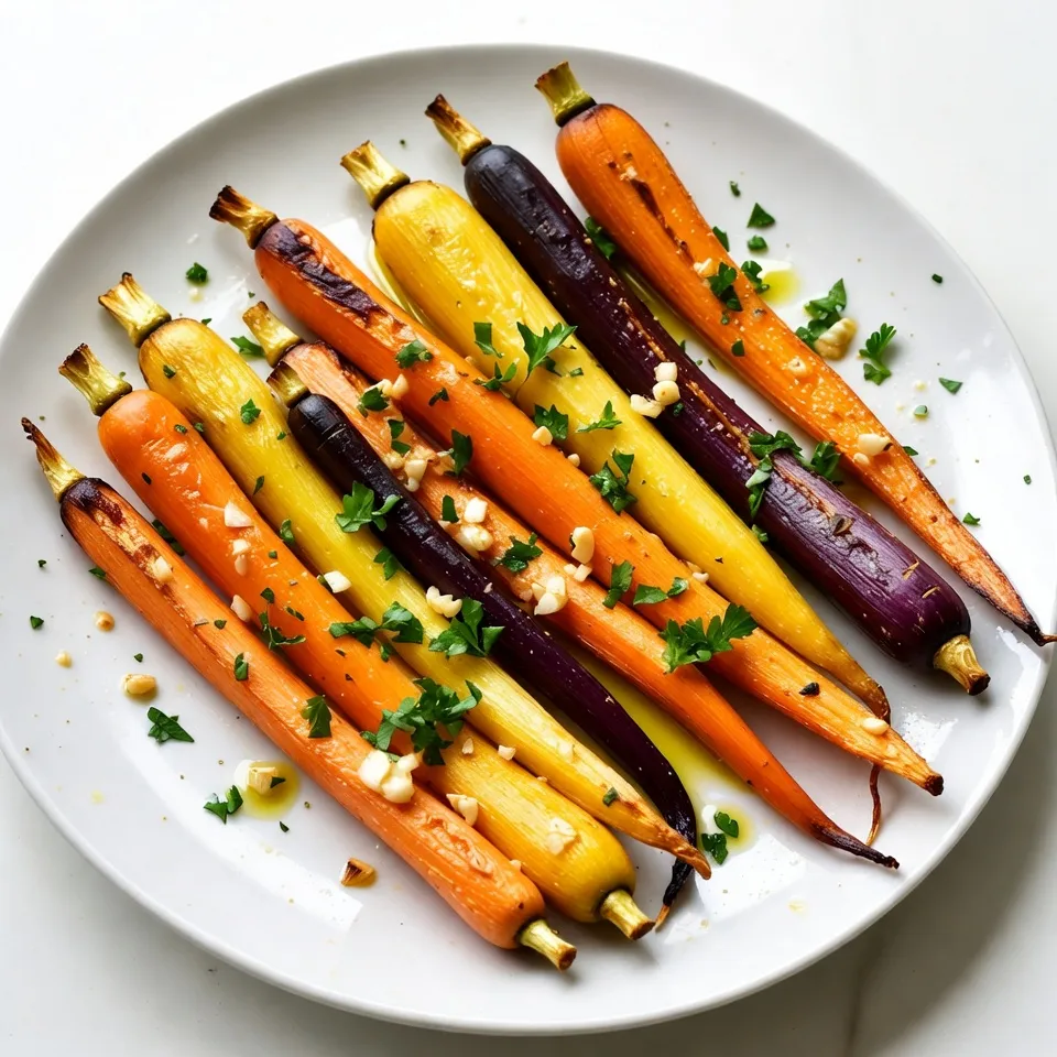 Garlic Herb Roasted Rainbow Carrots Delightful Dish