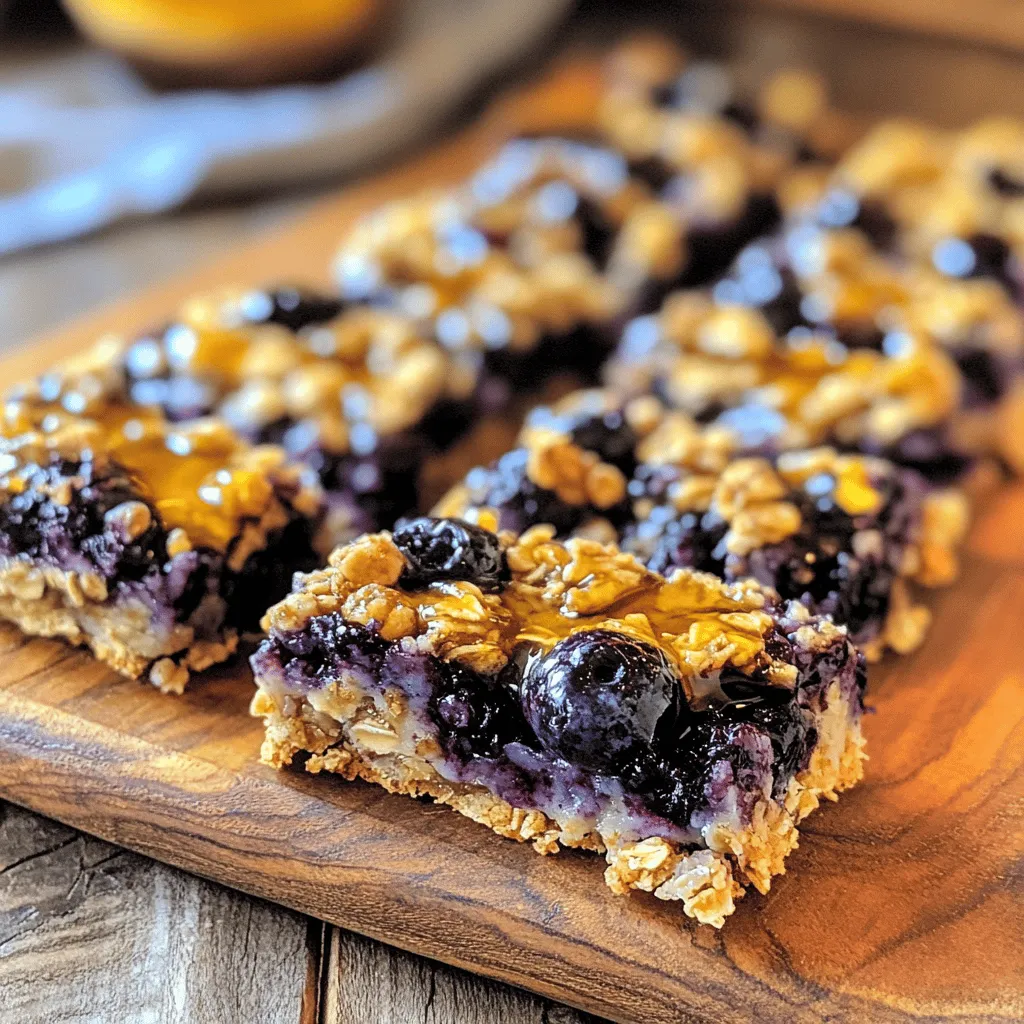 Blueberry Oatmeal Breakfast Bars Healthy and Tasty Snack