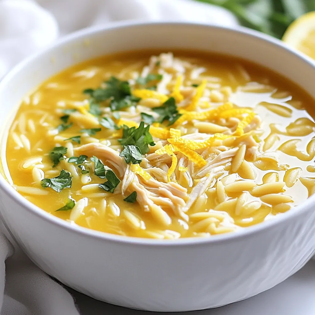 Creamy Lemon Orzo Chicken Soup Easy and Cozy Dish