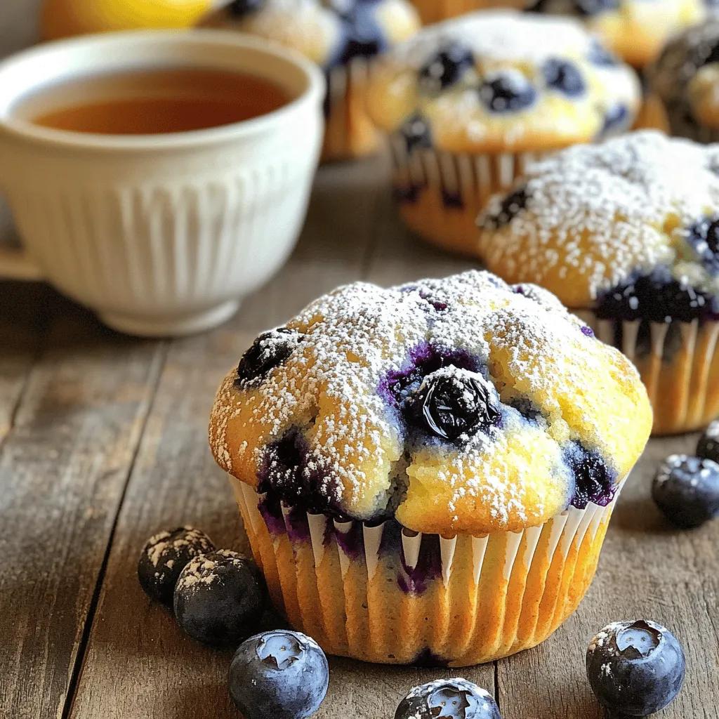 Blueberry Lemon Yogurt Muffins Savory and Healthy Treat