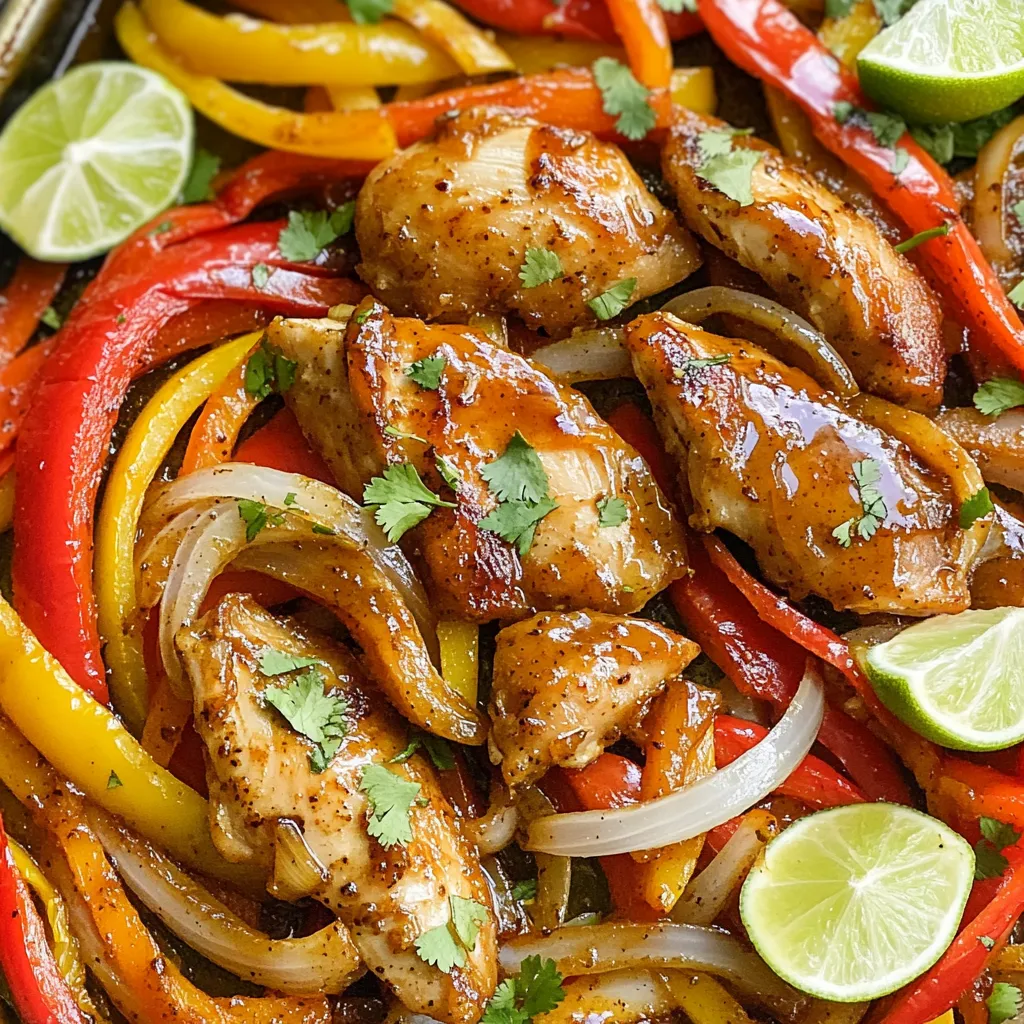 Sheet Pan Honey Garlic Chicken Fajitas Delight