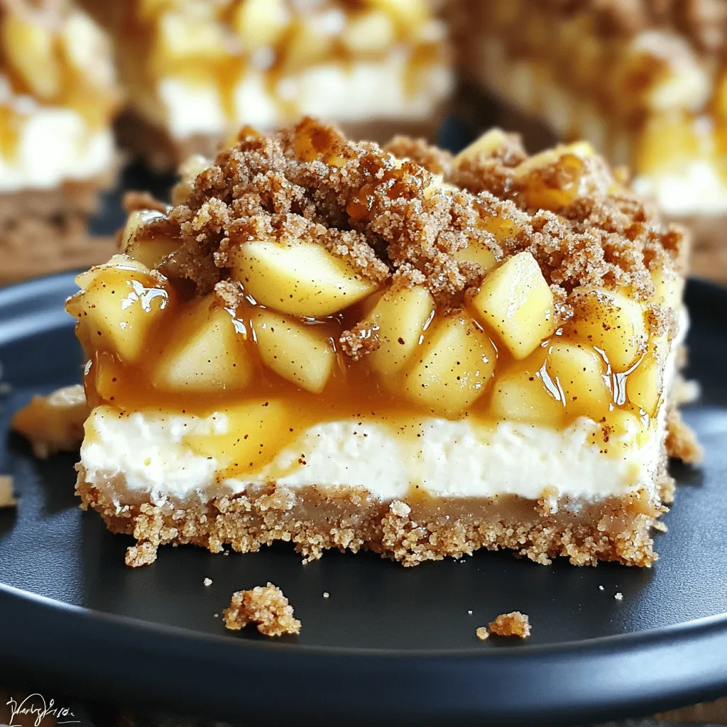 Caramel Apple Streusel Cheesecake Bars Delightful Treat