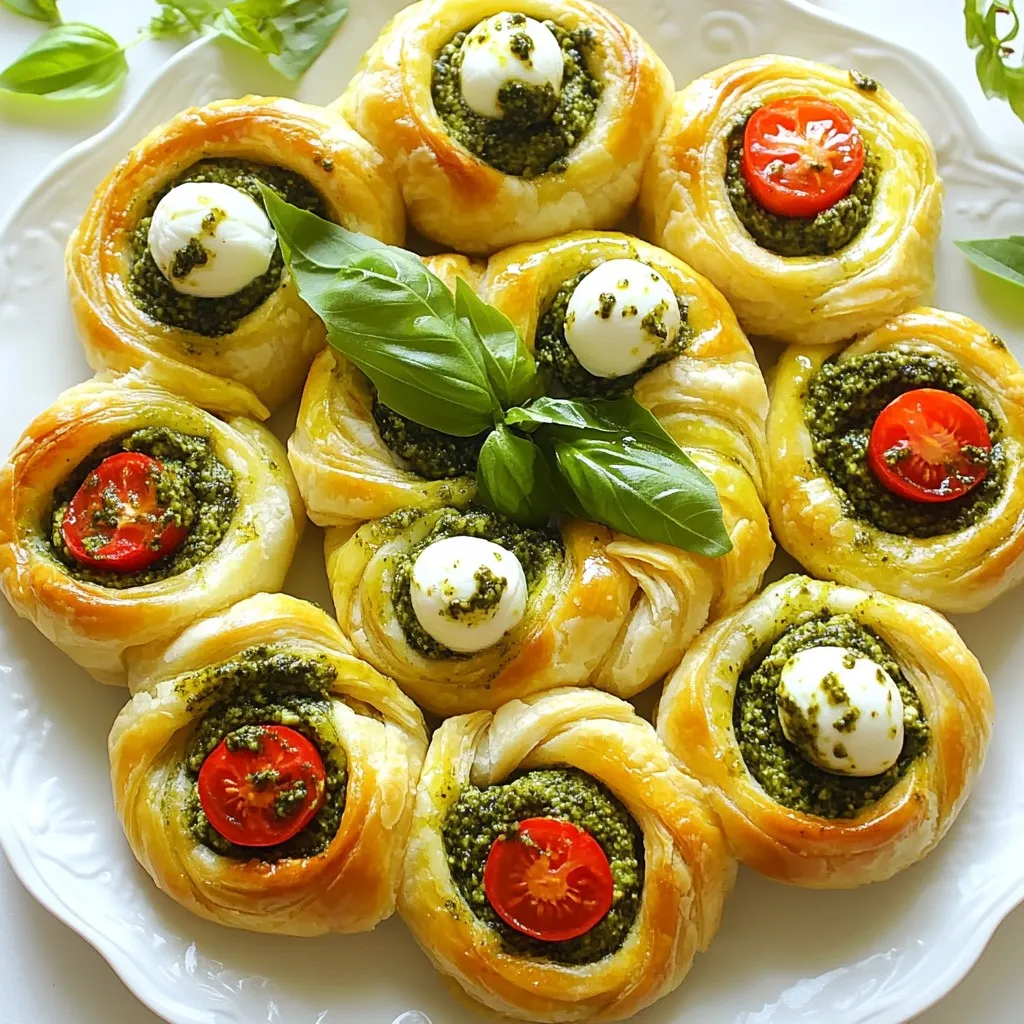 Pesto Mozzarella Christmas Wreath Festive and Flavorful