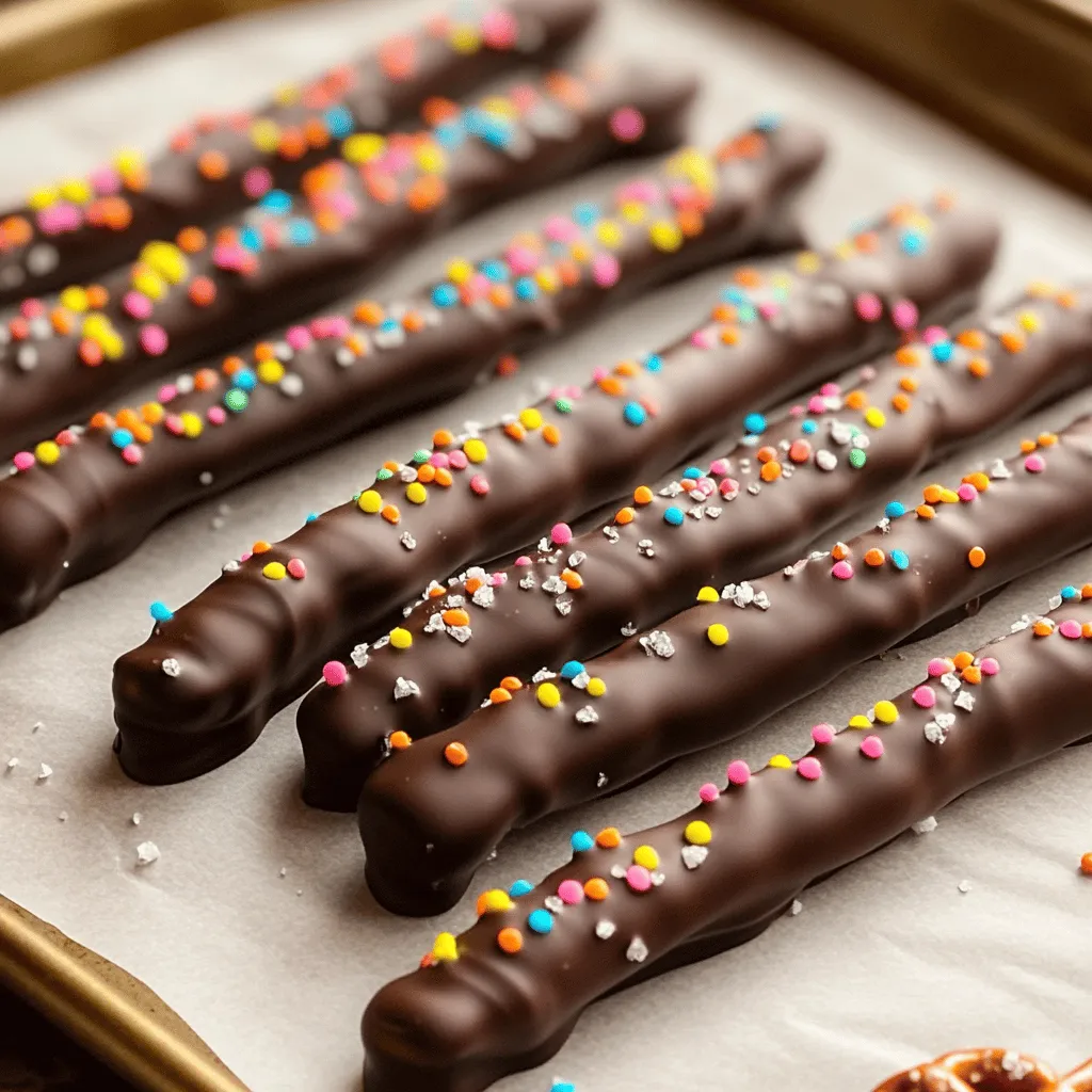 Chocolate Dipped Pretzel Rods Irresistible Treat Recipe