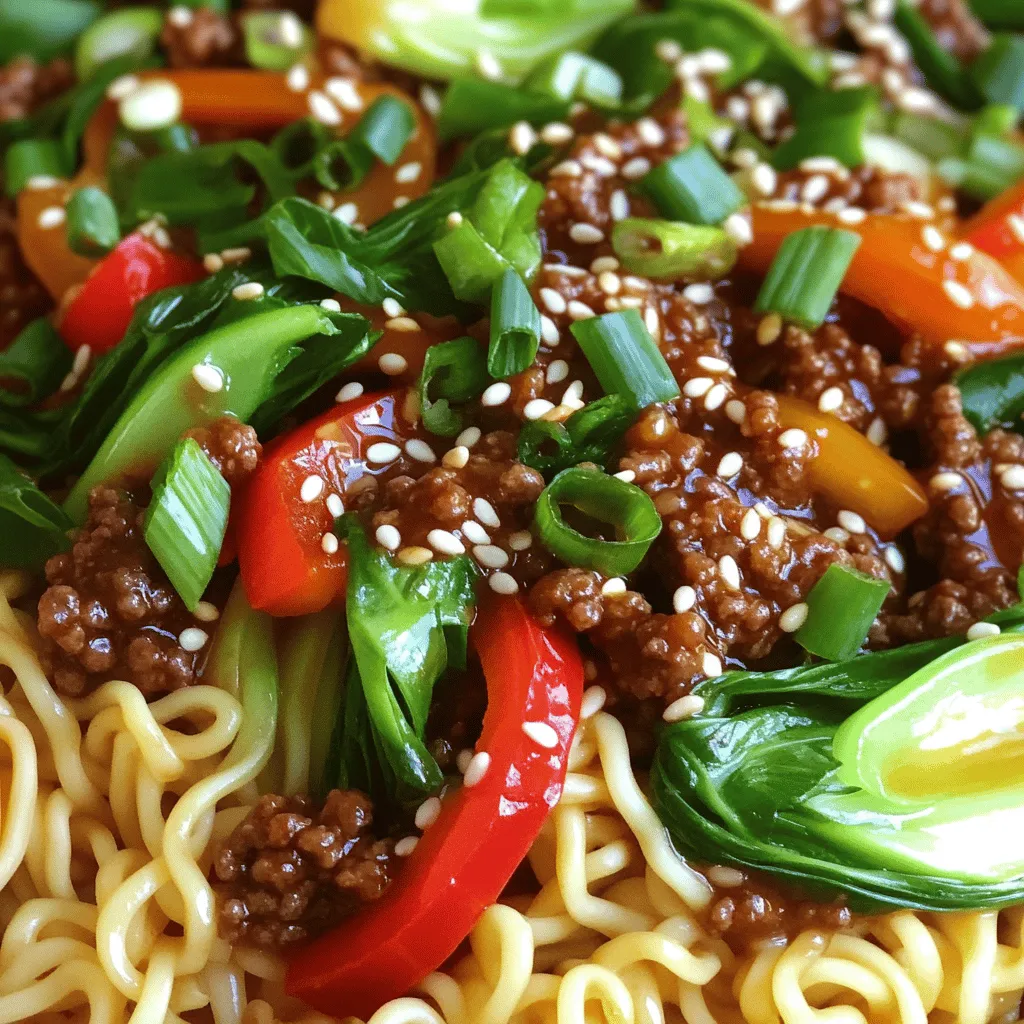 Mongolian Ground Beef Noodles Quick and Flavorful Dish