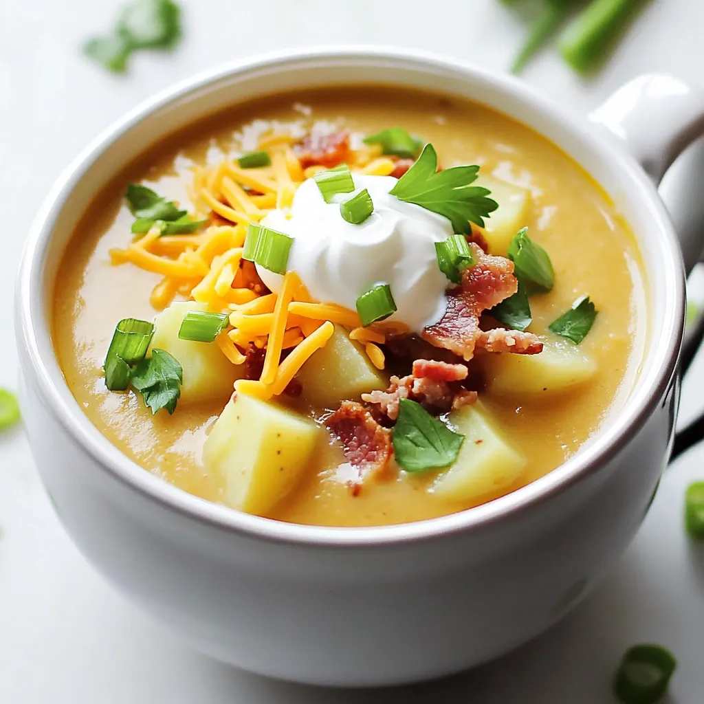Loaded Baked Potato Soup Slow Cooker Creamy Delight