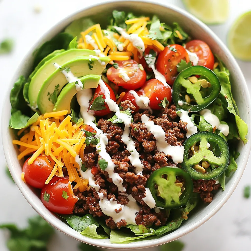 Keto Taco Salad Bowl Fresh and Flavorful Delight