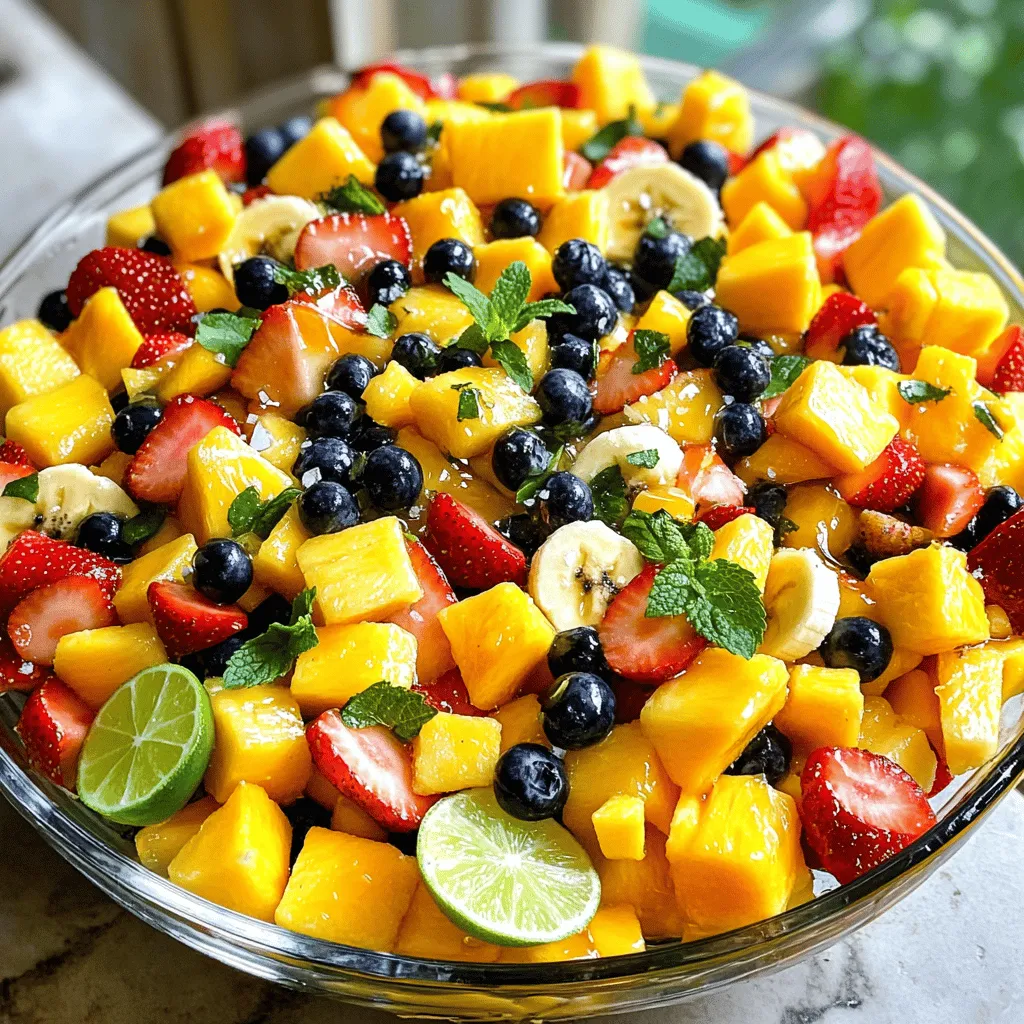 Tropical Fruit Salad Refreshing and Healthy Mix
