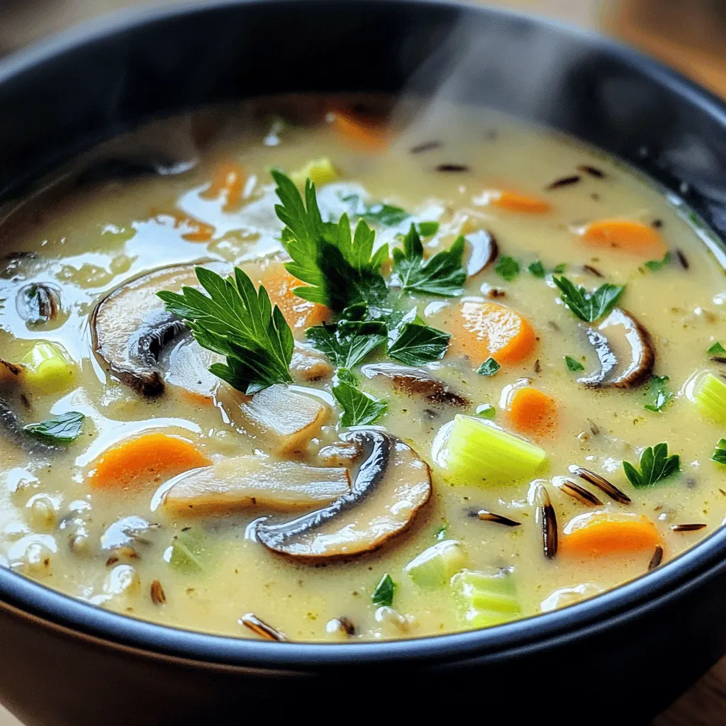 Creamy Mushroom Wild Rice Soup Cozy Comfort Dish