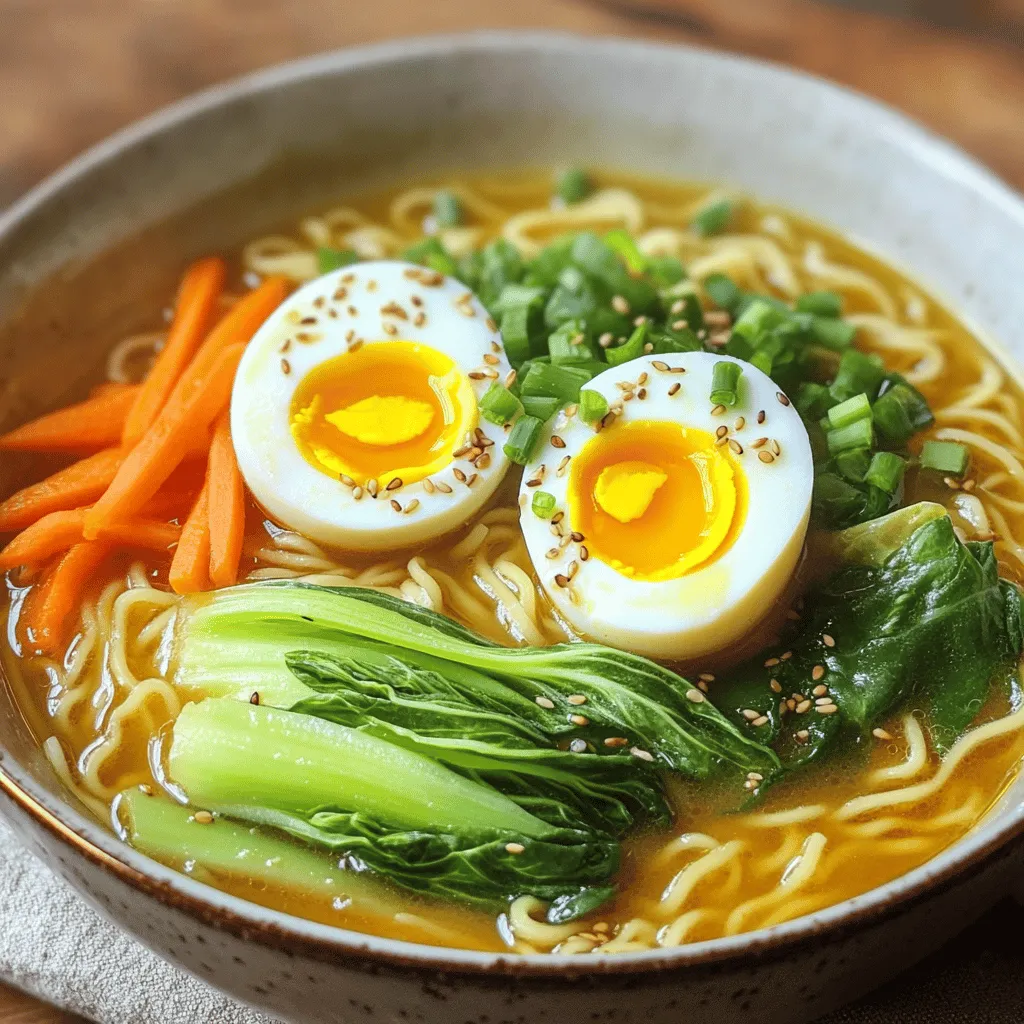 Mouthwatering Miso Ginger Ramen with Jammy Eggs