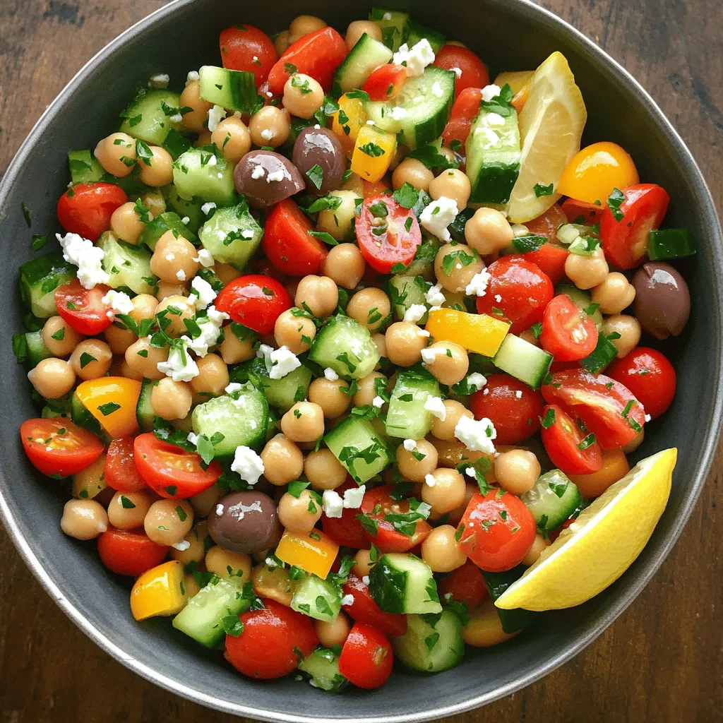 Mediterranean Chickpea Salad Packed with Flavor