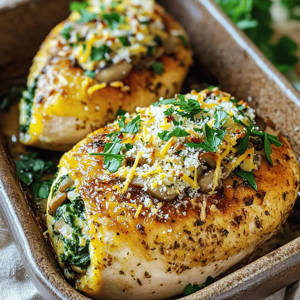 Healthy Mushroom Stuffed Chicken Breast Easy Dinner Recipe