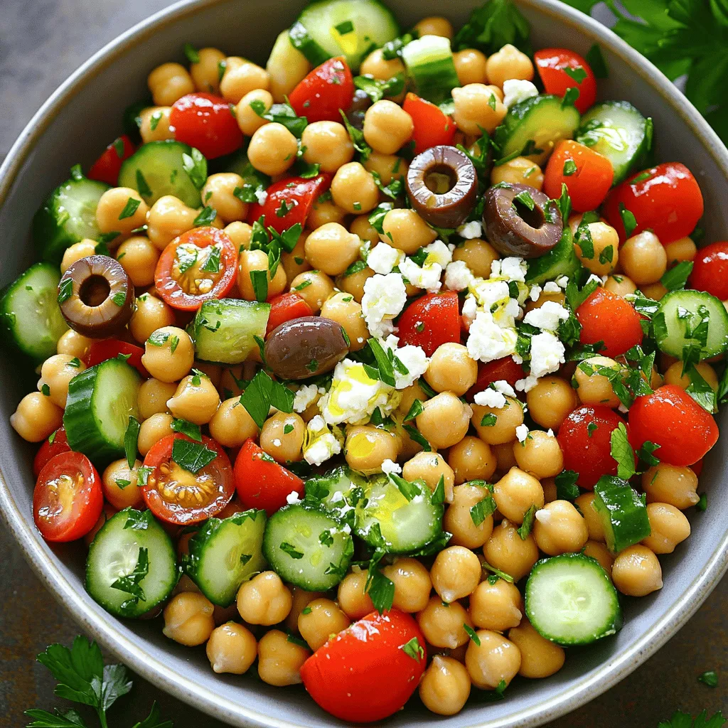 Mediterranean Chickpea Salad Fresh and Flavorful Dish