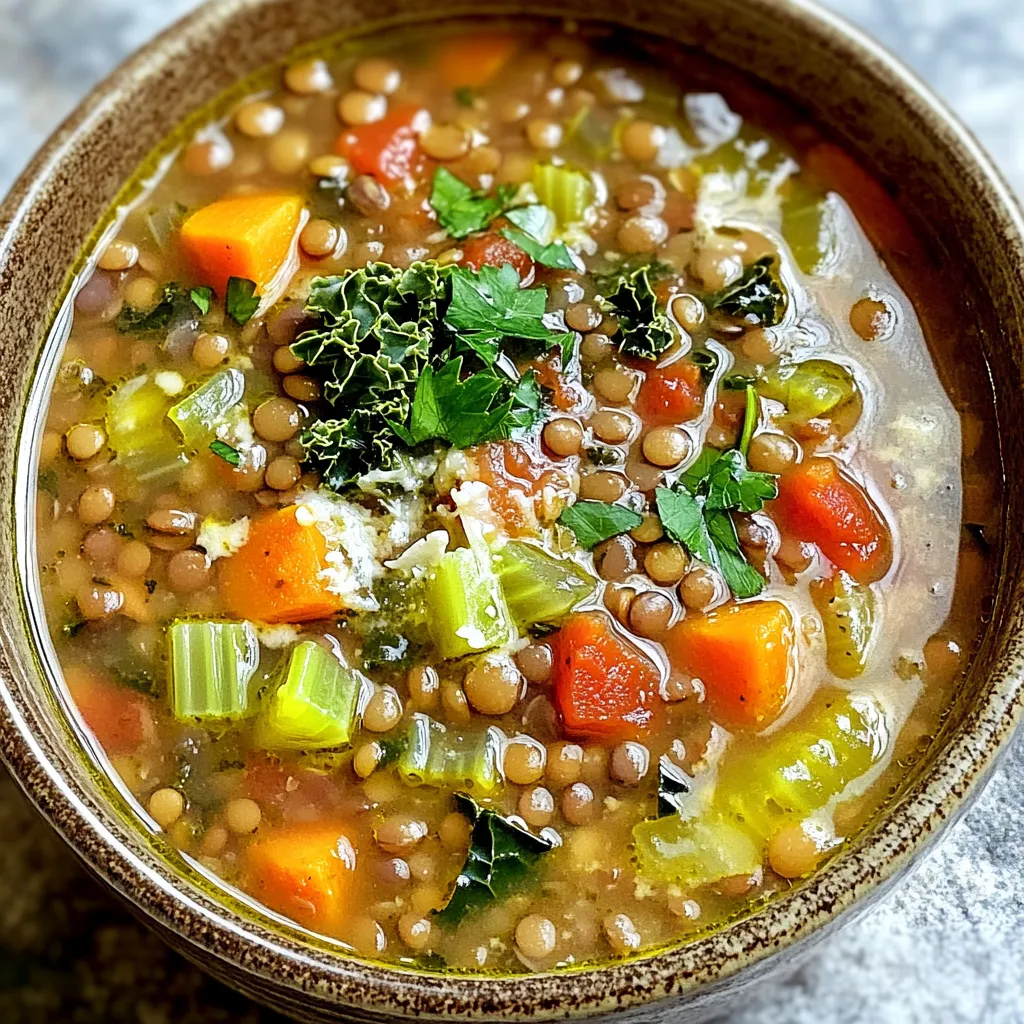Slow Cooker Tuscan Lentil Soup Hearty and Flavorful Meal