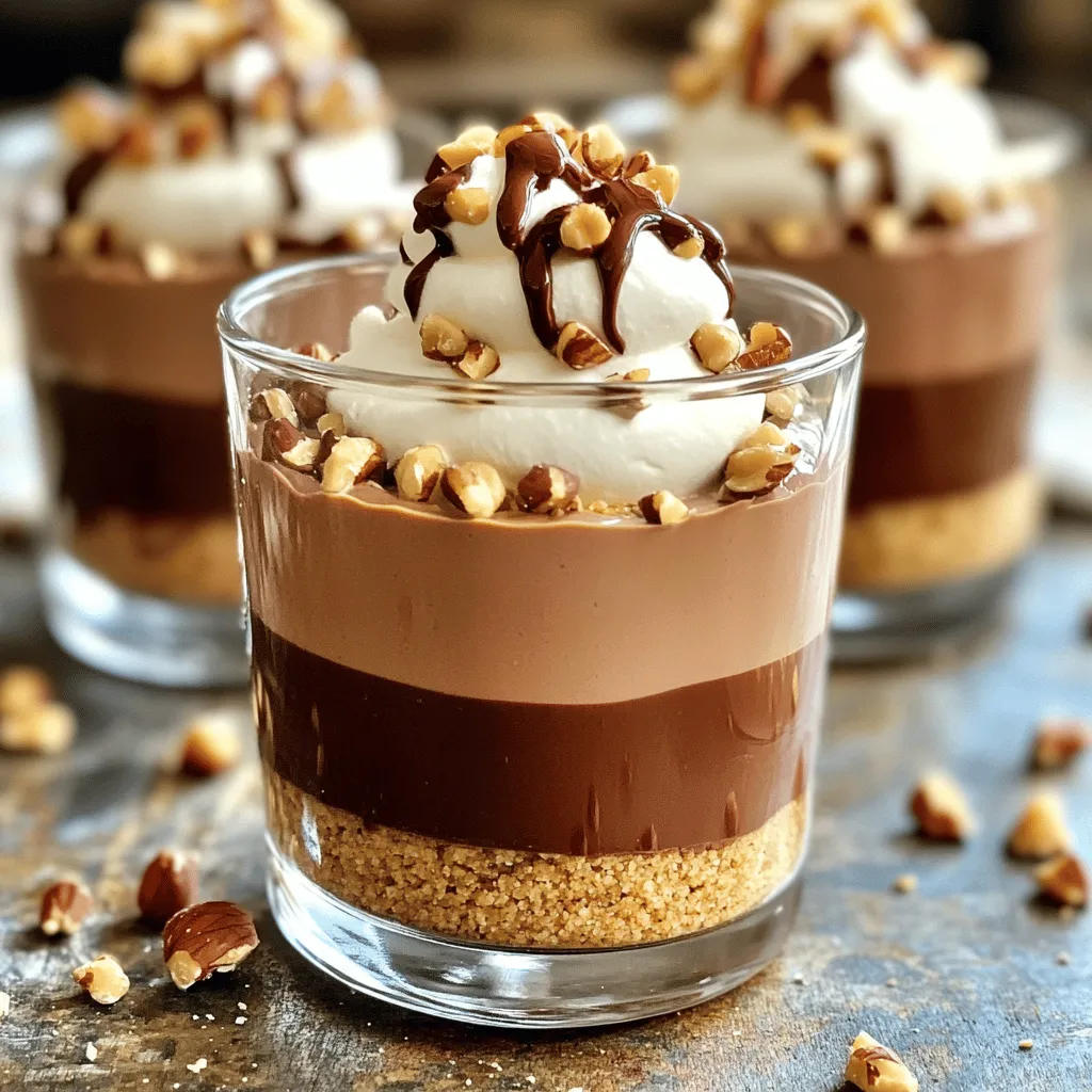 No-Bake Chocolate Hazelnut Mousse Cups Delight