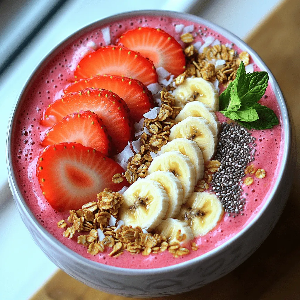 Savory Strawberry Banana Smoothie Bowl Simple Recipe