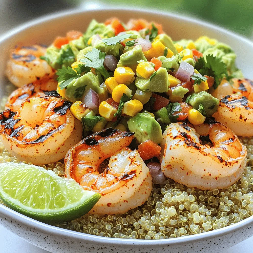 Grilled Shrimp Bowl with Avocado Corn Salsa Delight