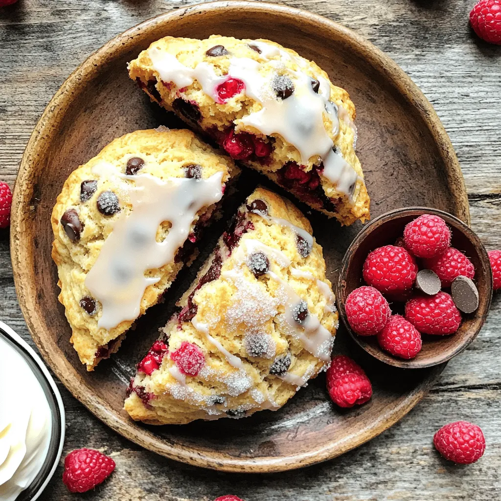 Raspberry Chocolate Chip Scones Flaky and Tasty Treat